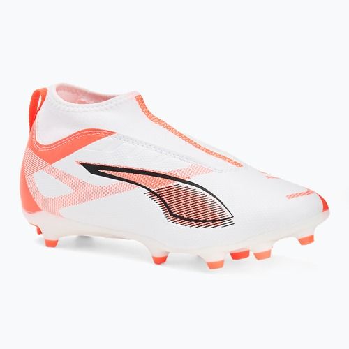 PUMA Ultra 5 Match+ LL FG/AG Jr children's football boots puma white/puma black/glowing red