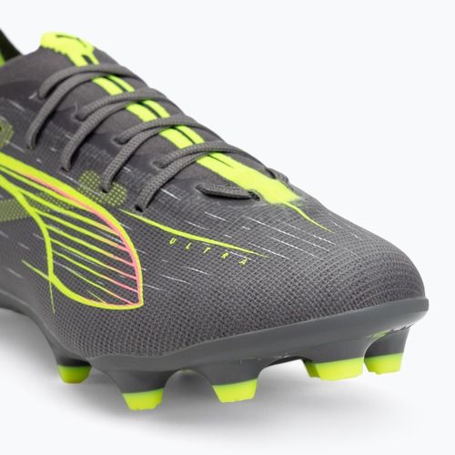 PUMA Ultra 5 Pro FG/AG Jr matte aged silver/yellow alert/sun struck children's football boots