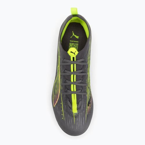 PUMA Ultra 5 Pro FG/AG Jr matte aged silver/yellow alert/sun struck children's football boots