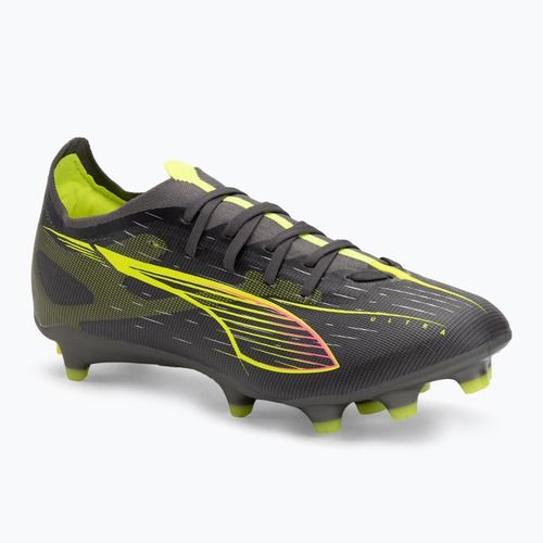 PUMA men's football boots Ultra 5 Match FG/AG matte aged silver/yellow alert/puma aged silver
