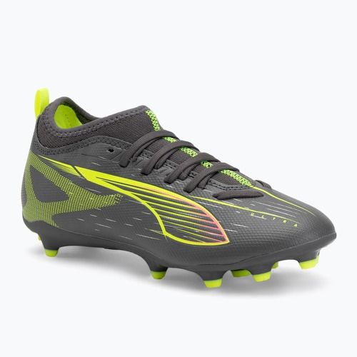 PUMA Ultra 5 Match FG/AG Jr children's football boots matte aged silver/yellow alert/puma aged silver