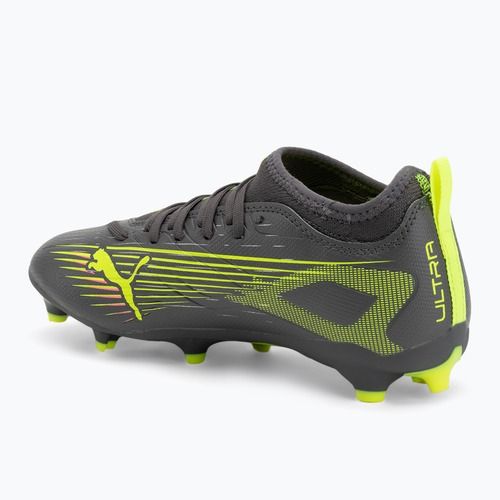 PUMA Ultra 5 Match FG/AG Jr children's football boots matte aged silver/yellow alert/puma aged silver