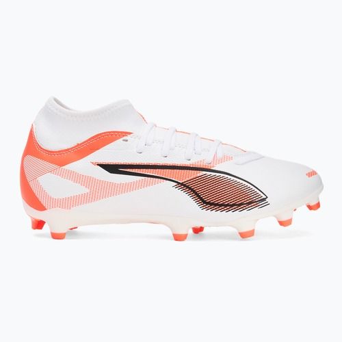 Men's football boots PUMA Ultra 5 Play+ FG/AG puma white/puma black/glowing red