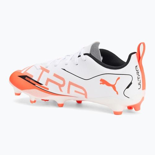 PUMA Ultra 5 Play FG/AG Jr children's football boots puma white/puma black/glowing red