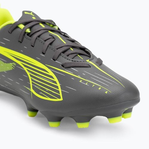 PUMA Ultra 5 Play FG/AG Jr matte aged silver/yellow alert/puma aged silver children's football boots