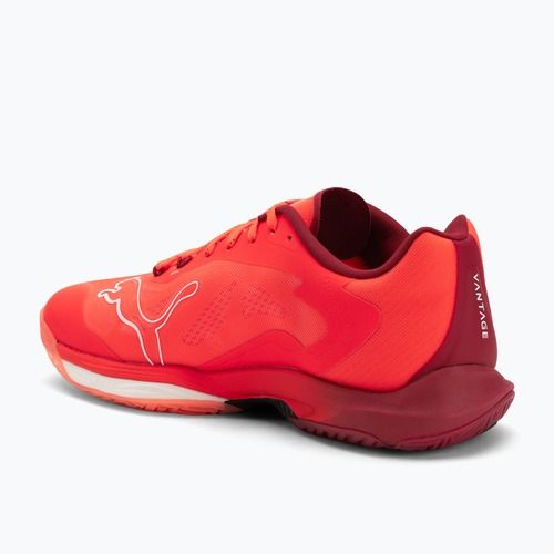 PUMA Vantage Nitro handball shoes glowing red / puma white / dark crimson / puma black