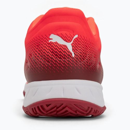 PUMA Accelerate Turbo handball shoes glowing red/white/dark crimson/black