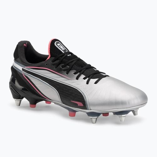 Men's football boots PUMA King Ultimate MxSG puma silver/puma black/sun struck/puma white