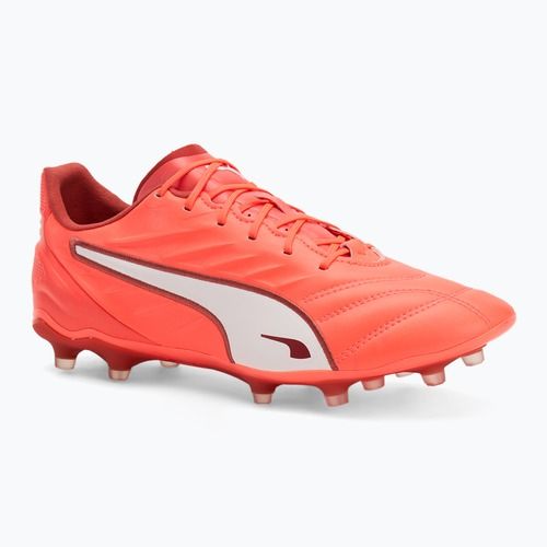Men's football boots PUMA King Pro FG/AG glowing red/puma white/red fire