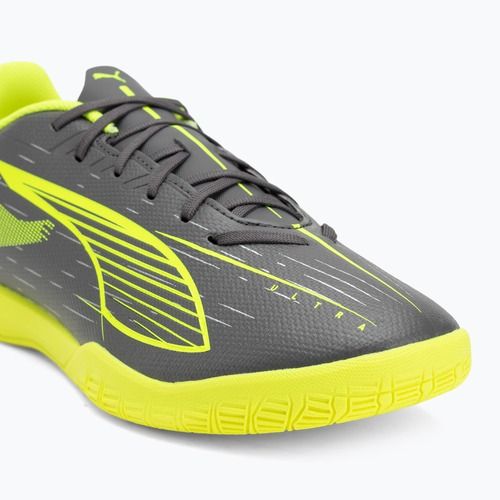 PUMA men's football boots Ultra 5 Play IT matte aged silver/yellow alert/puma aged silver