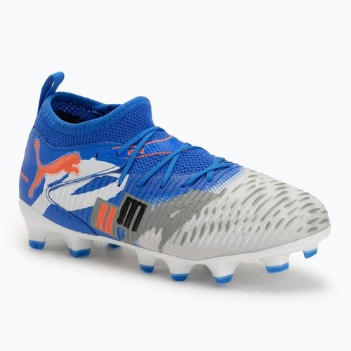 PUMA Future 8 Match Forever FG/AG Jr children's football boots white/ultra blue/feather gray/puma black/glowing red