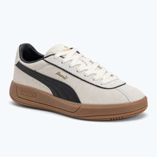 Women's shoes PUMA Club Klassika Suede warm white/puma black/puma gold
