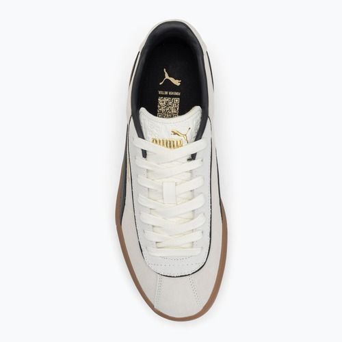 Women's shoes PUMA Club Klassika Suede warm white/puma black/puma gold