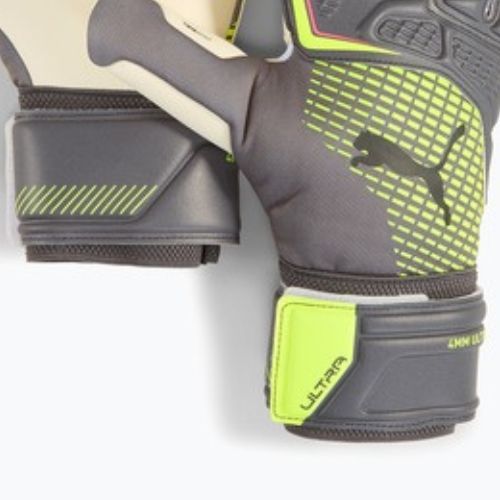 PUMA Ultra Pro NC matte aged silver/yellow alert goalkeeper's gloves
