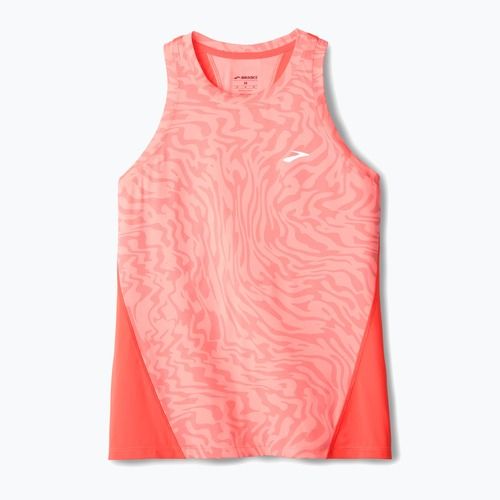 Women's running tank top Brooks Sprint Free Tank 3.0 neo cayenne speedscape