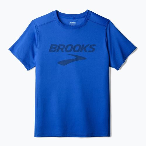 Men's running T-shirt Brooks Distance 3.0 neo blue/brooks logo
