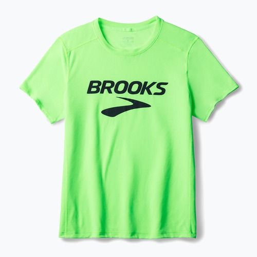 Men's running T-shirt Brooks Distance 3.0 neo limeade/brooks logo