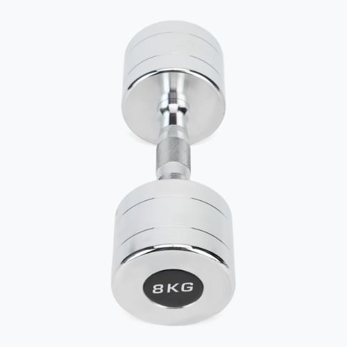 XTREXO chrome dumbbells 2x8 kg silver
