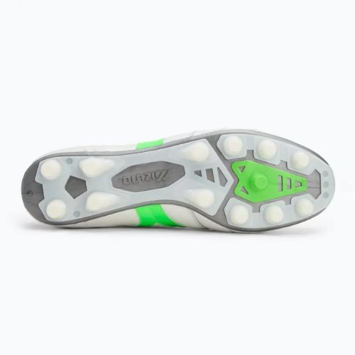Men's football boots Mizuno Morelia II Elite Md white/neon green/galaxy silver