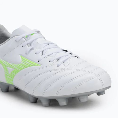 Men's football boots Mizuno Monarcida Neo III Select Md white/neon green