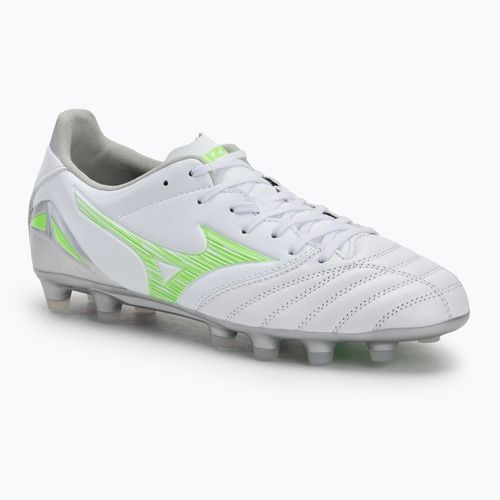 Men's football boots Mizuno Morelia Neo IV Pro Md white/neon green/cool gray 3c