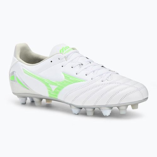 Men's football boots Mizuno Morelia Neo IV Pro Mix white/neon green/cool gray 3c