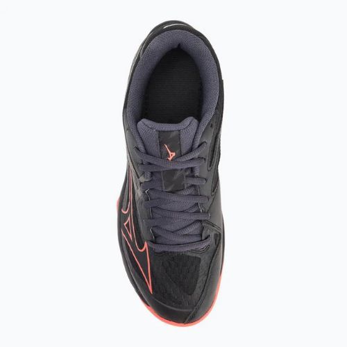 Mizuno Thunder Blade Z volleyball shoes black/neon flame/peacock blue