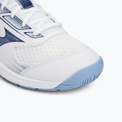Mizuno Cyclone Speed 5 volleyball shoes white/bellwether blue/bel air blue
