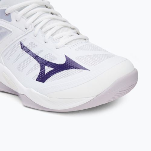 Mizuno Wave Dimension volleyball shoes white/violet indigo/camellia rose