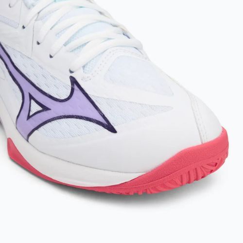 Mizuno Thunder Blade Z white/violet indigo/camellia rose volleyball shoes