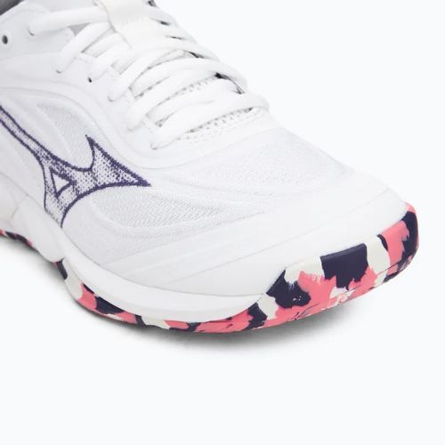 Mizuno Wave Luminous 3 volleyball shoes white/violet indigo/camellia rose
