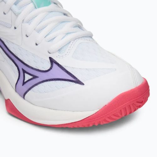 Children's volleyball shoes Mizuno Lightning Star Z7 white/violet indigo/camellia rose