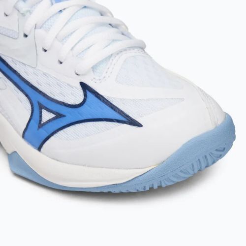 Children's volleyball shoes Mizuno Lightning Star Z7 white/bellwether blue/bel air blue