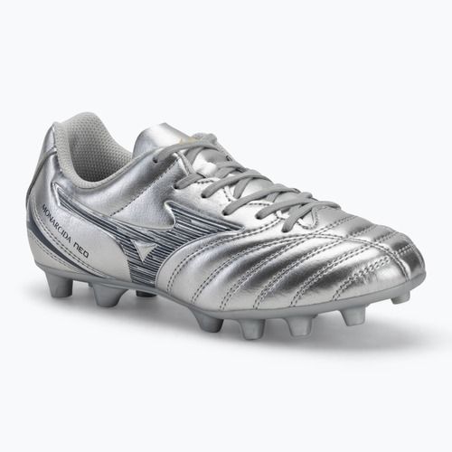 Children's football boots Mizuno Monarcida Neo III Select Jr Md galaxy silver/8605 c/gold