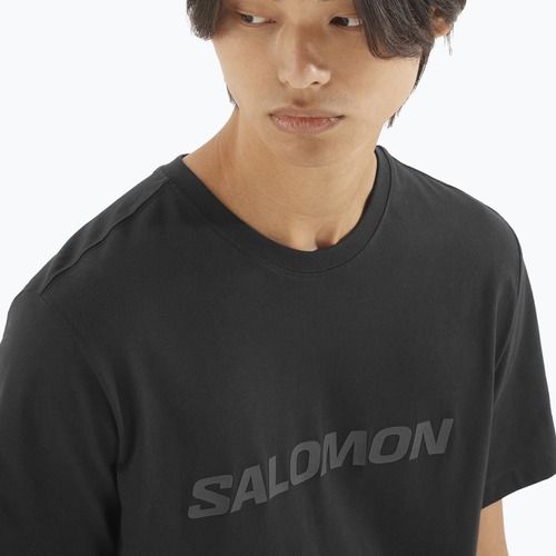 Men's T-shirt Salomon Big Logo Tee deep black