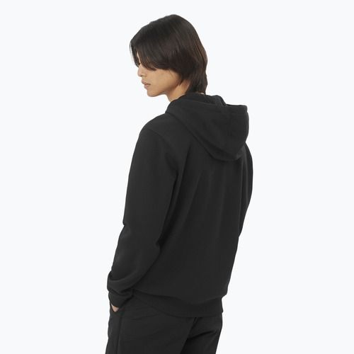 Men's sweatshirt Salomon Logo Full Zip Hoodie deep black
