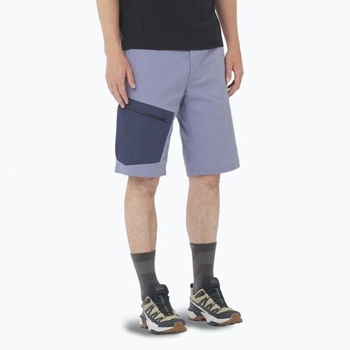 Men's Salomon Outerpath Utility blue granite / blue nights trekking shorts