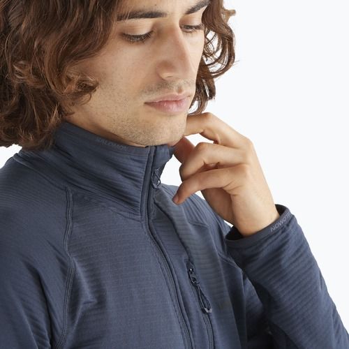 Men's trekking sweatshirt Salomon Lightwarm Full Zip blue nights