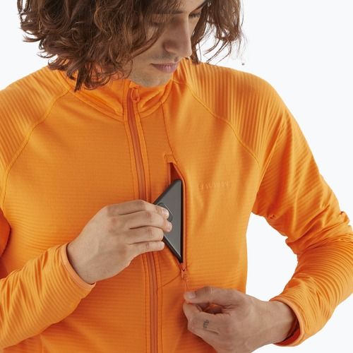 Men's trekking sweatshirt Salomon Lightwarm Full Zip turmeric