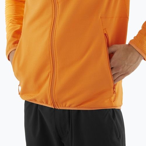 Men's trekking sweatshirt Salomon Lightwarm Full Zip turmeric