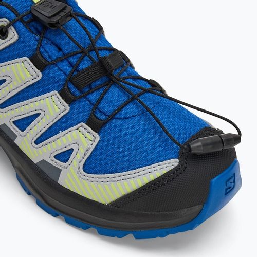 Children's hiking boots Salomon XA PRO V8 WP nautical blue/black/sharp green