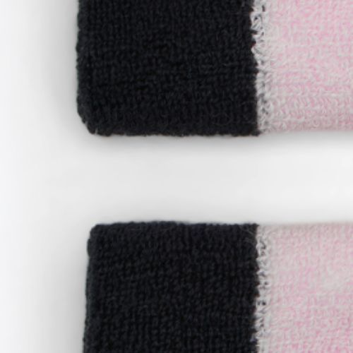 Nike Swoosh Doublewide Wristbands 2 pcs pink foam/coconut milk/black