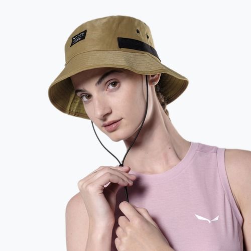 Salewa Puez Hemp Brimmed golden brown hat