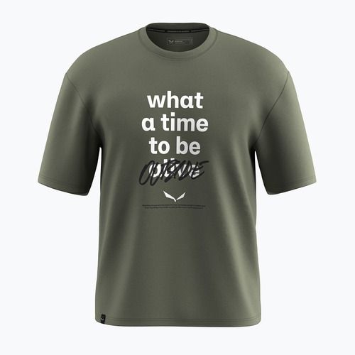 Men's Salewa Eagle Outside Loose faded green T-shirt