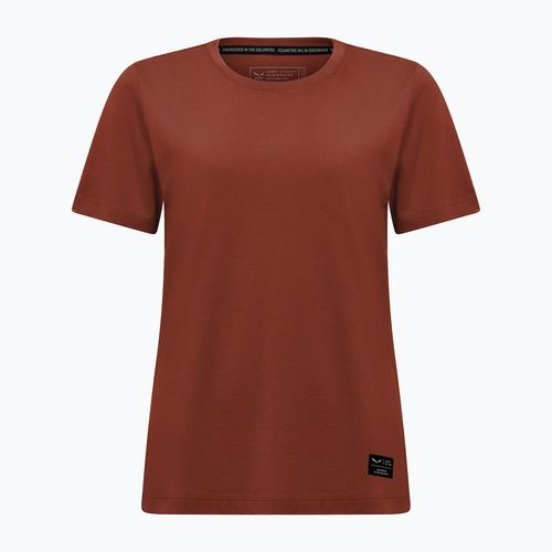 Salewa women's T-shirt Eagle Logo Patch 1980 etruscan red