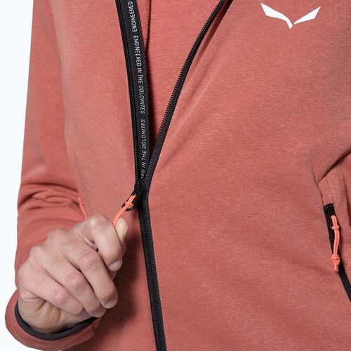 Salewa women's trekking sweatshirt Agner Hemp 2 Hooded etruscan red