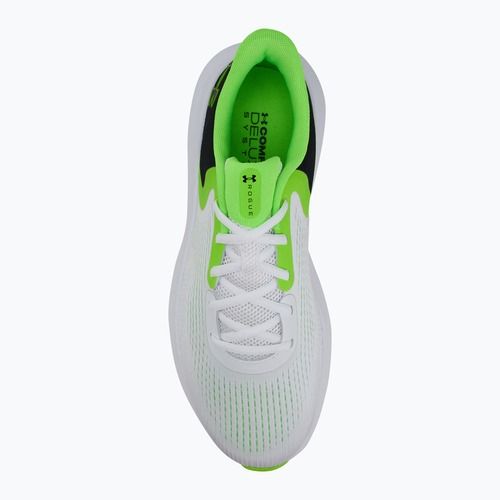 Men's running shoes Under Armour Charged Rogue 5 white/black/hyper green