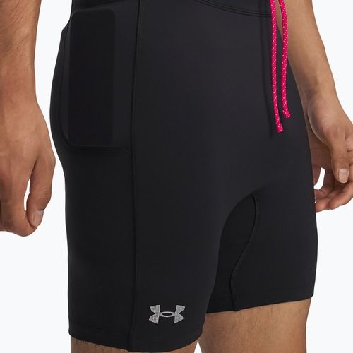 Men's running leggings Under Armour Trail Launch Pro Half Tight black/reflective