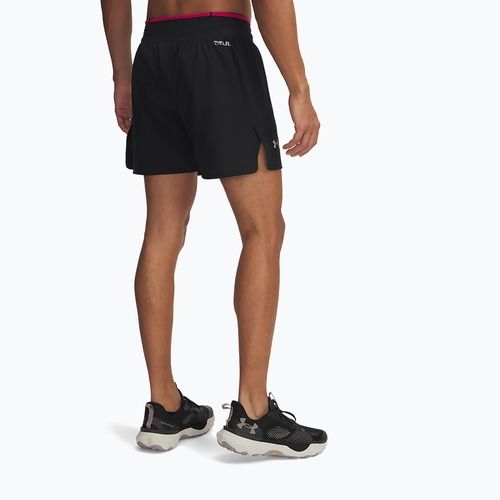 Men's running shorts Under Armour Trail Run Launch black / reflective