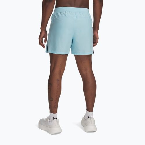 Men's running shorts Under Armour Launch 5" stream / midnight navy / reflective